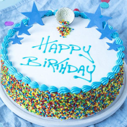Blue Celebration Cake